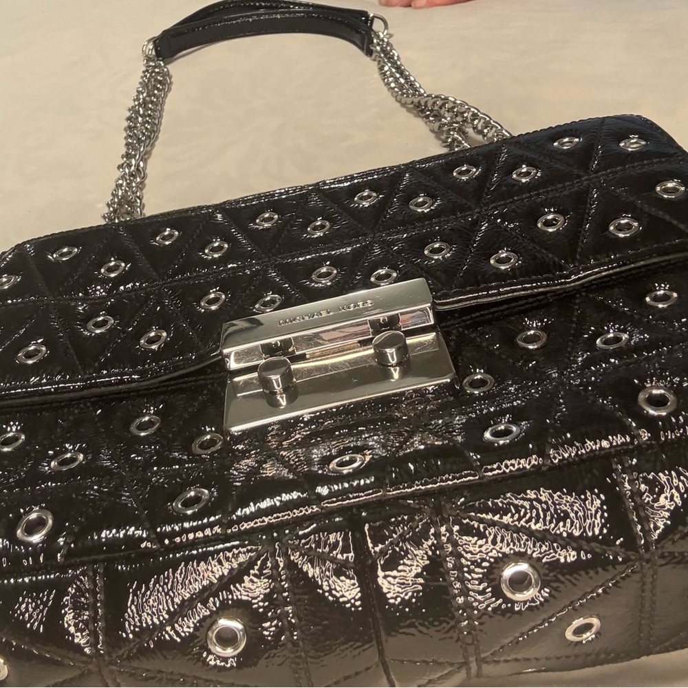 Michael Kors Black and Silver Women's Bag - Picture 6 of 14